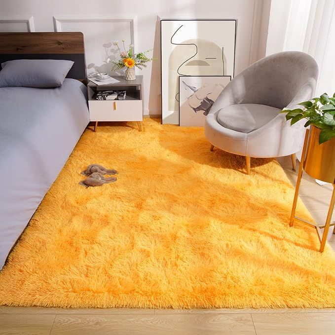 Amearea Premium Soft Fluffy Rug Modern Shag Carpet, 5.3x7.5 Feet, Fuzzy Plush - Image 5