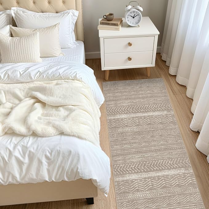 Nakagishi Area Rug Living Room Rugs: 2X6 Machine Washable Boho Large Neutral - Image 7
