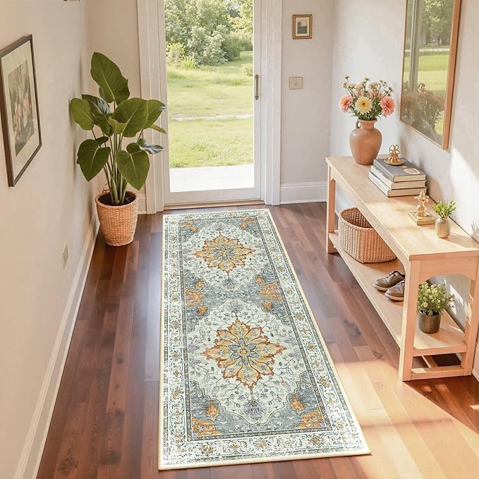 RELEANY Area Rugs 2'x6' Runner Rug Non Slip Washable by RELEANY