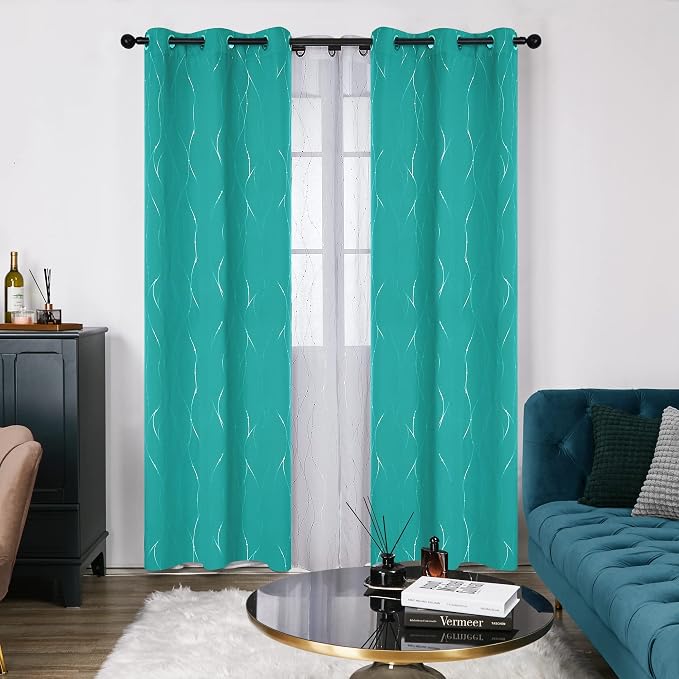 Deconovo Blackout Curtains for Bedroom, Thermal Insulated Soundproof Drapes - Image 2