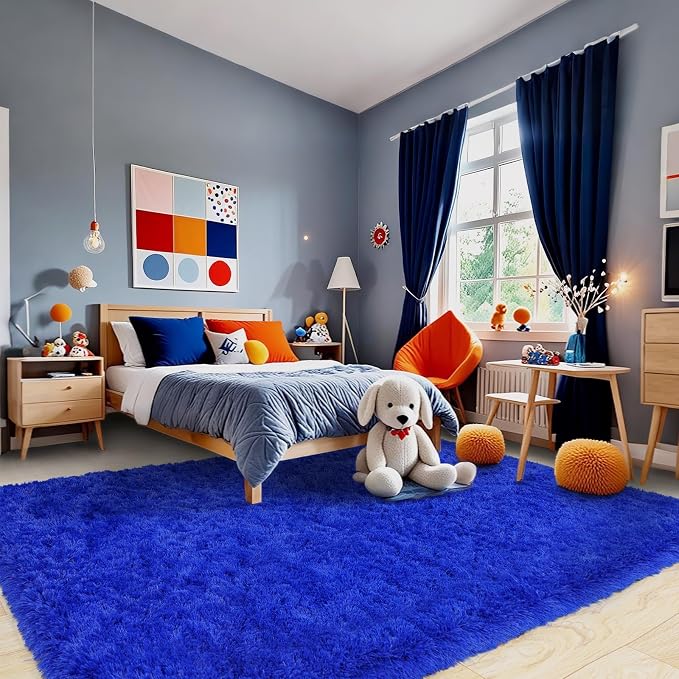 Pionblank 8x10 Rug for Living Room, Fuzzy Plush Large Area Rug, Fluffy Modern - Image 2