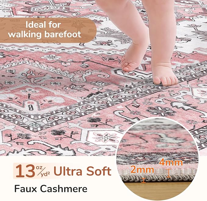 OPPODREAM Soft 6x9 Area Rugs, Washable Rug 6x9 - Image 2