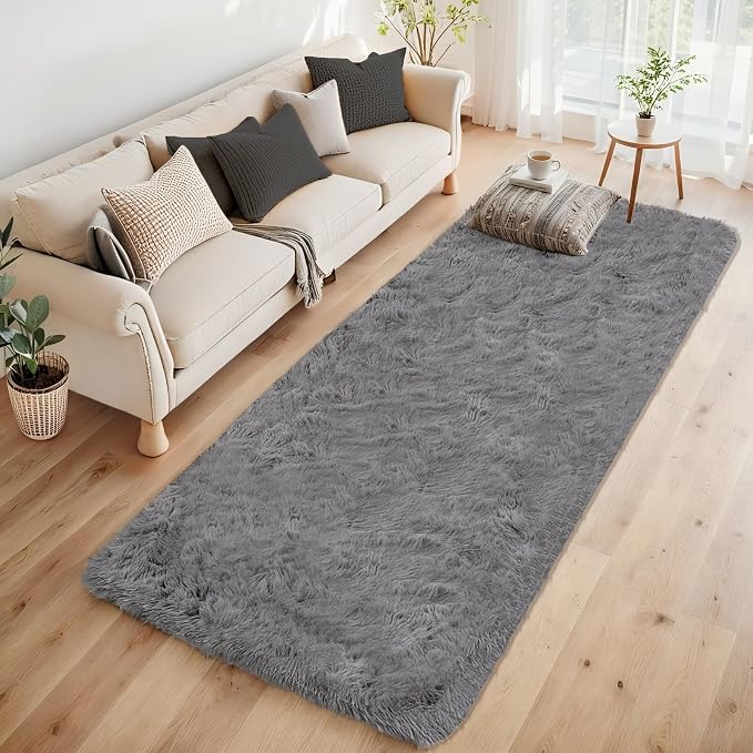 2x6 Runner Rug for Bedroom: Fluffy Shag Soft Washable Rugs Small Fuzzy Plush - Image 6
