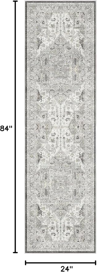 Madane Washable Runner Rug 2x7, Hallway Laundry Room Kitchen, Non Slip Rug - Image 2