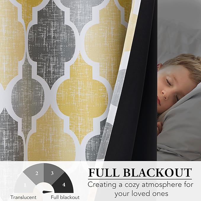 Beauoop 100% Blackout Curtains 96 Inches Long - Image 5
