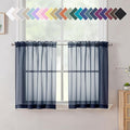 Aiyufneg Small Sheer Tier Curtains Half Kitchen Curtain Sheers, Light Filtering by Aiyufeng
