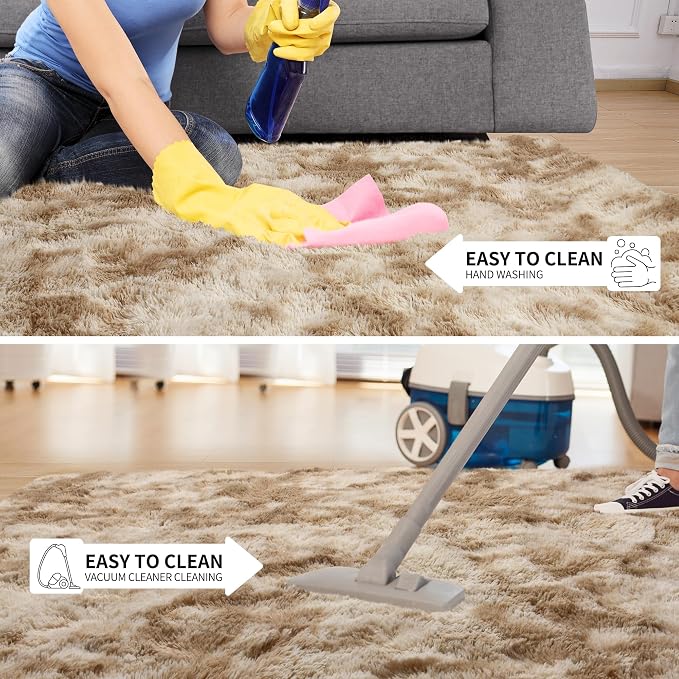 Tepook Fluffy Large Rugs for Living Room, Shag Area Rug 6x9 Soft Carpet for - Image 6