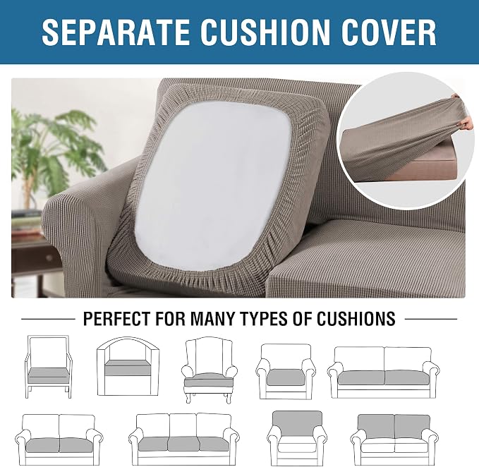 H.VERSAILTEX 4 Piece Stretch Sofa Covers - Image 5