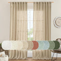LAMIT Brown Linen Curtains 84 inches by LAMIT