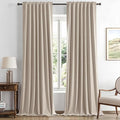 MIULEE 100% Blackout Linen Curtains by MIULEE