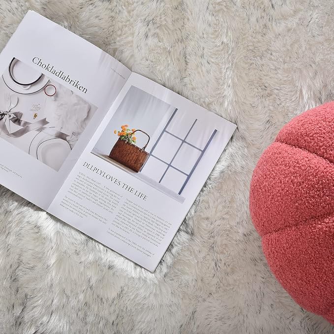 Latepis White and Grey Faux Fur Rug 3x5 Area Washable Fluffy Rugs - Image 5