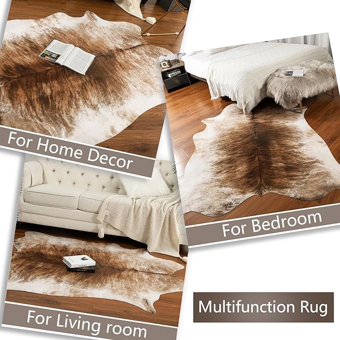 AROGAN 8x10 Feet Faux Cowhide Area Rugs - Image 7