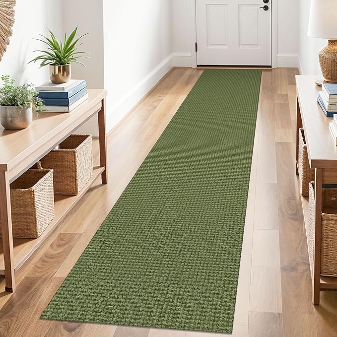 KOZYFLY Runners for Hallways 2x10 ft Washable Kitchen Runner Non Slip Rubber by KOZYFLY