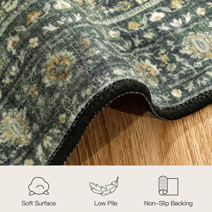 Lofus 2X 6 Area Rug, Low Pile Soft Carpet Runner - Image 7