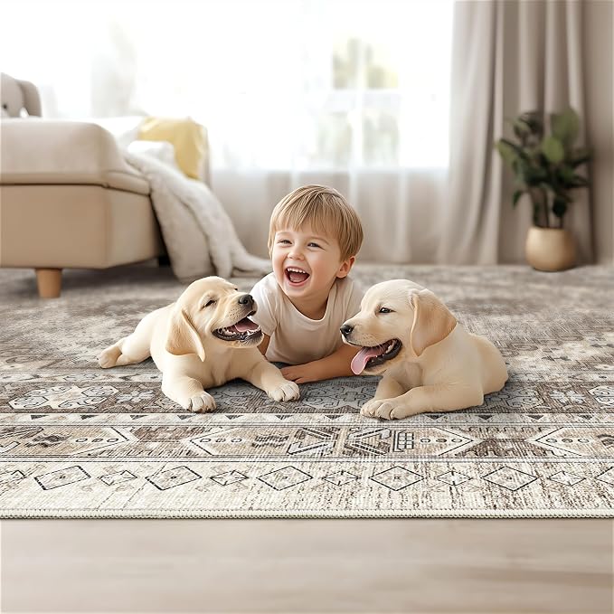 3x5 Washable Area Rug for Entryway, Kitchen Rugs Non Slip for Dining Room - Image 9