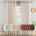 MIULEE Light Taupe Linen Curtains 84 Inch Length 2 Panels by MIULEE