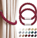 NICEEC 2 Pack Strong Magnetic Curtain Tiebacks Modern Simple Style Drape Tie by NICEEC