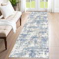 2x8 Runner Rug for Hallway, Washable Modern Abstract Runner Rugs Neutral Soft by XLUEZ