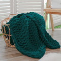 Bigacogo Chunky Knit Throw Blanket by Bigacogo
