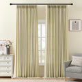 IVAPUPU Pinch Pleated Linen Curtains 102 Inches Long 2 Panels by IVAPUPU