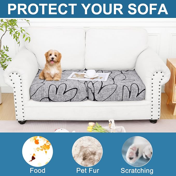 Smiry Printed Couch Cushion Covers, Stretch Soft Couch Covers - Image 7