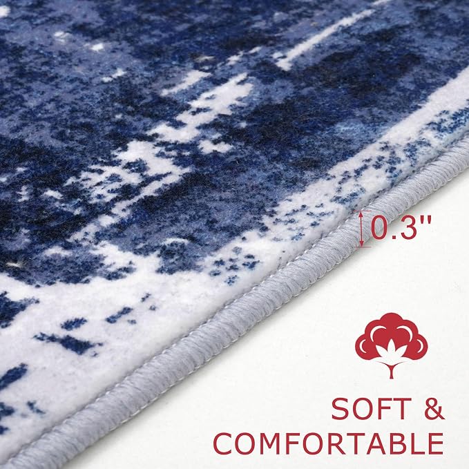 KOZYFLY Small Area Rug 2x3 Rug Entryway Rugs Indoor Non-Slip Modern Abstract - Image 3