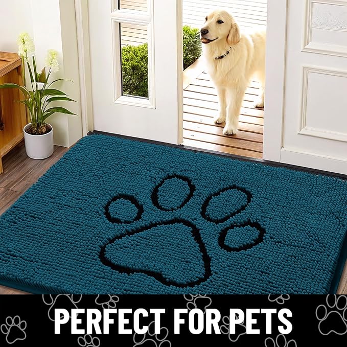 Smiry Dog Door Mat for Muddy Paws, Absorbent Dirt Trapper Non Slip Quick Dry - Image 7