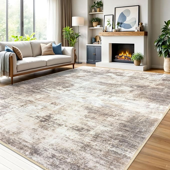 IOHOUZE Abstract Area Rugs 9x12 Ft Washable Large Rugs by iOhouze