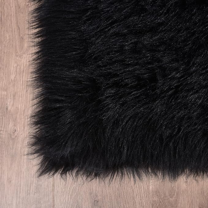 Goolela Black Sheepskin Rug 3x5 - Image 6