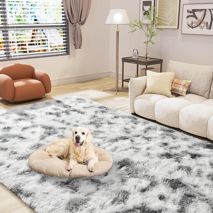 LOCHAS Ultra Soft Indoor Modern Area Rugs 8 x10, Fluffy Living Room Carpets - Image 3