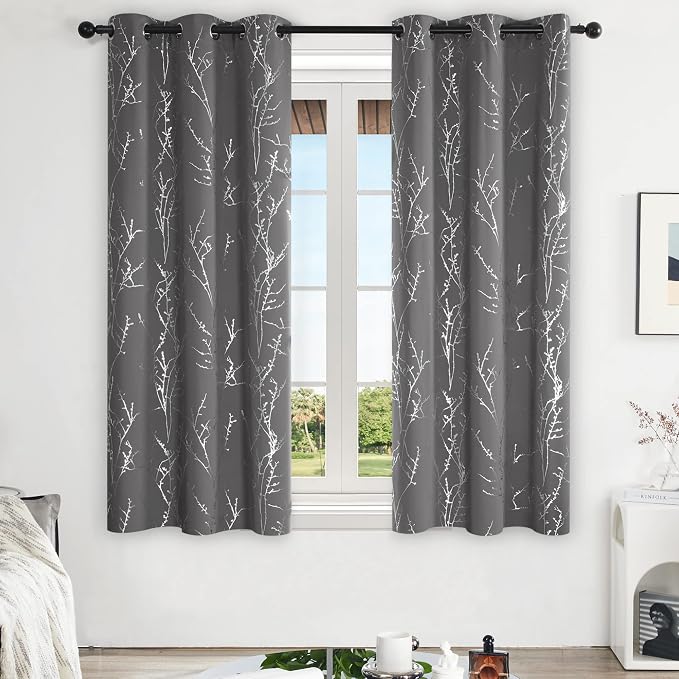 Deconovo Grey Blackout Curtains - Image 2