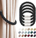 NICEEC 4 Pack Strong Magnetic Curtain Tiebacks Modern Simple Style Drape Tie by NICEEC