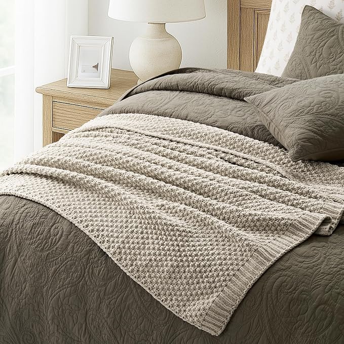 EVERGRACEHOME Chunky Chenille Knit Throw Blanket - Image 4