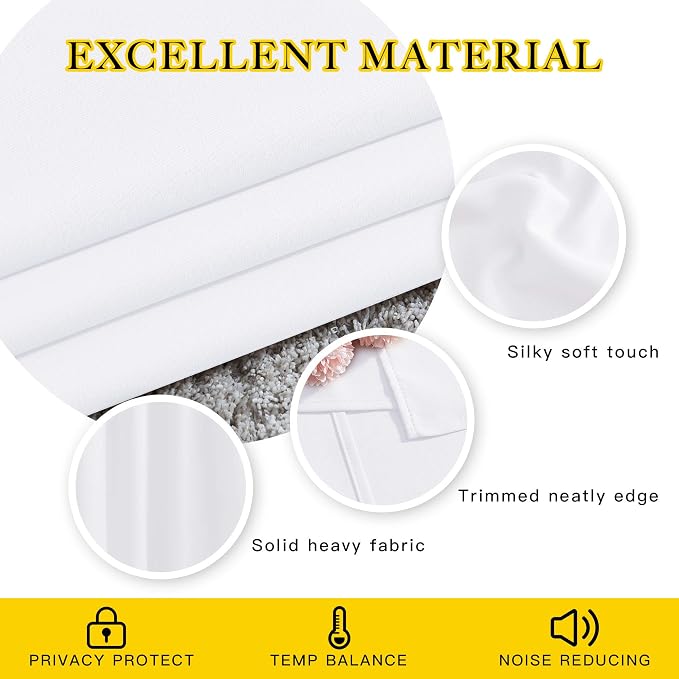 NICETOWN White Room Darkening Draperies and Curtains - Image 4