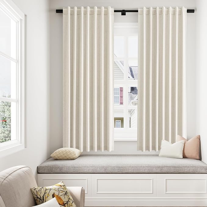 Guken 100% Blackout Curtains 45 Inch Length 2 Panels Set - Image 8