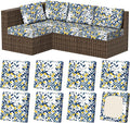8Pcs Stretch Patio Cushion Covers, Outdoor Couch & Sofa Replacement Slipcovers by VORSHAPE