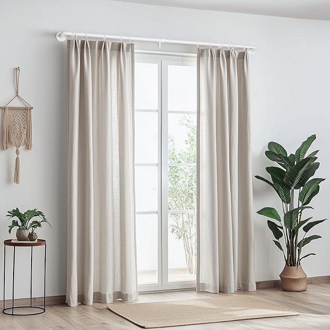 Zeerobee Curtain Rods for Windows 32 to 48, 1 Inch Industrial Wrap Around White - Image 2