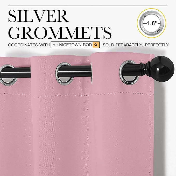 NICETOWN Patio Glass Door Blackout Curtains - Image 3