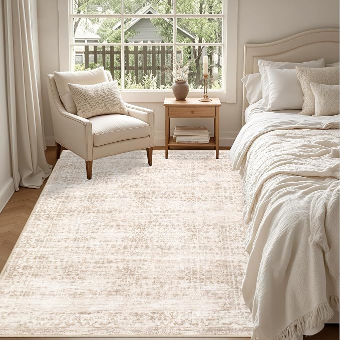 6x9 Area Rugs Living Room Rug: Washable Vintage Boho Rug No Slip Stain - Image 4