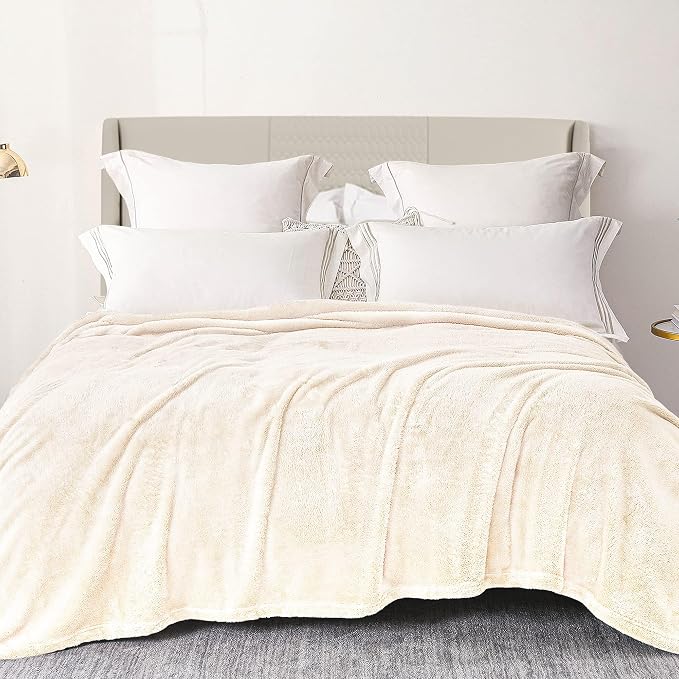Exclusivo Mezcla Plush Fuzzy Fleece Bed Blanket King Size, Super Soft, Fluffy by ExclusivoMezcla