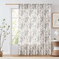 jinchan Linen Floral Curtains 100 Inch Extra Wide by JINCHAN
