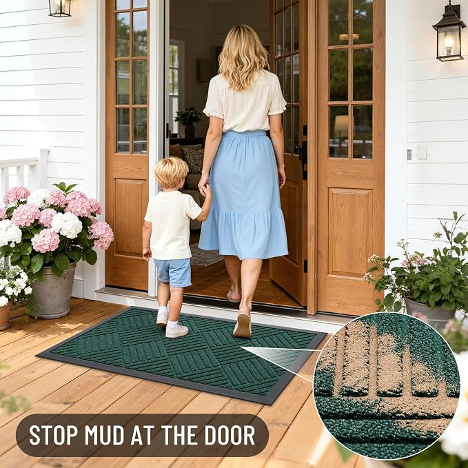 OLANLY Front Door Mat Outside Entrance 35x23, Waterproof Heavy-Duty Doormat | - Image 7
