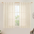 LAMIT Beige Linen Curtains 45 Inches Long by LAMIT