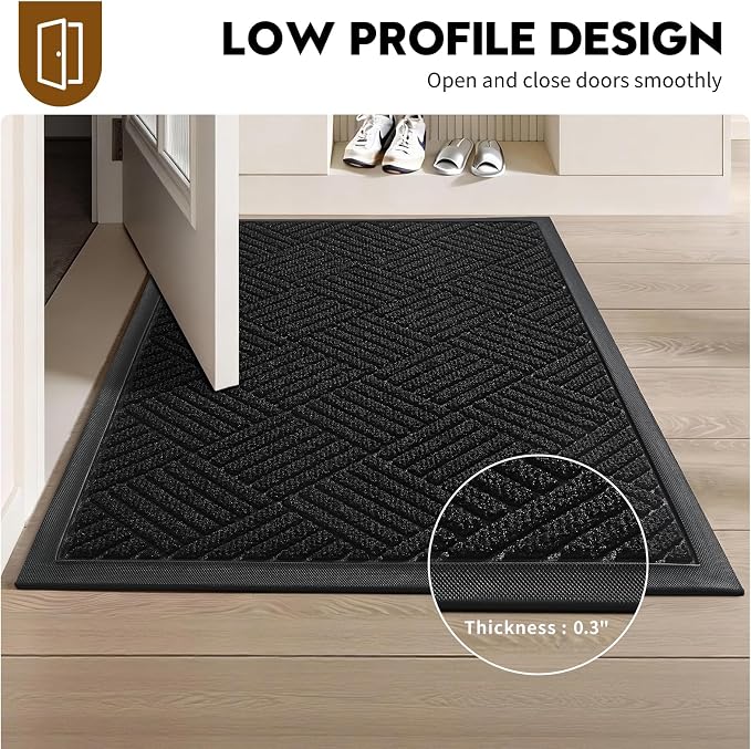 Front Door Mat, Heavy Duty Waterproof Doormat 61.5"x36", Stain Fade Resistant - Image 6