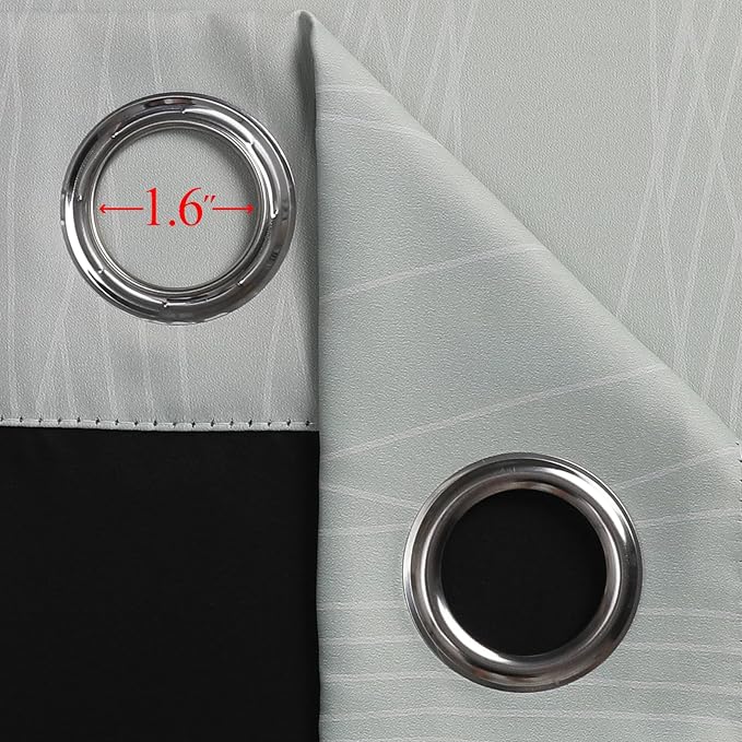 Estelar Textiler Ombre Blackout Curtains 102 Inches Long 2 Panels Set, Full - Image 7