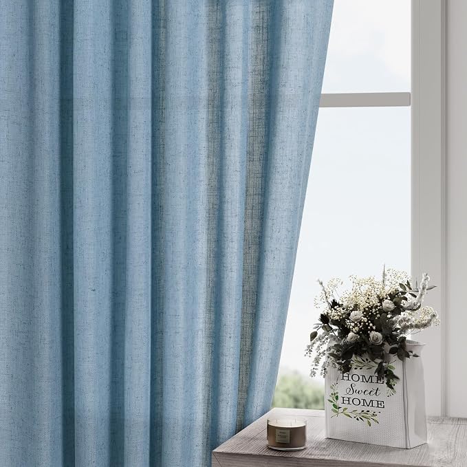 Nanspring Blue Curtains 144 Inches Long 2 Panels - Image 5