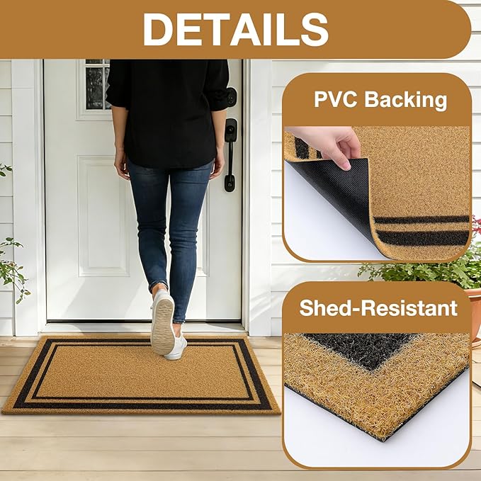 OLANLY Front Door Mat, Low Profile Doormat, Stain and Fade Resistant, - Image 6