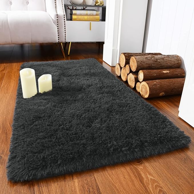 Chicrug Soft Runner Rug for Bedroom Living Room Plush Fluffy Rug 2x3 Feet by ChicrugHomeDecor