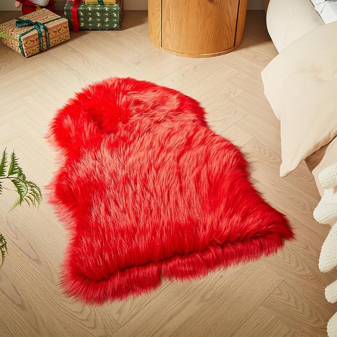 AMTOVO Faux Fur Rug, Fluffy Sheepskin Rug, Fuzzy Ultra Soft 2 x 3 ft Shag Rugs - Image 4