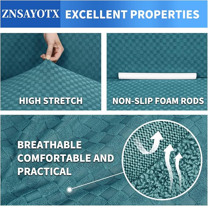 ZNSAYOTX 1 Piece Jacquard Couch Covers - Image 4